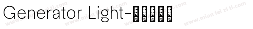 Generator Light字体转换